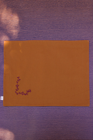 Jogo Americano Bordado Folhagem