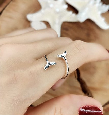 Anel Calda de Sereia Regulável - Prata