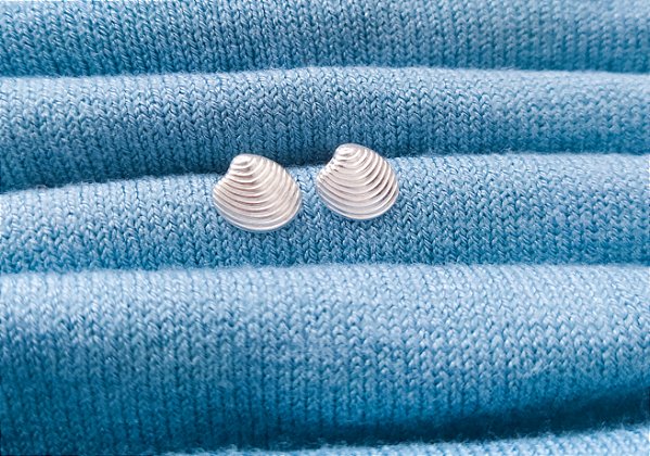 Brinco de concha - Prata 925