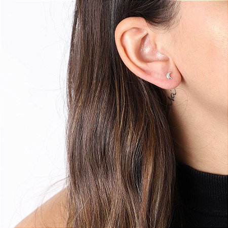 Brinco de Lua - Prata 925