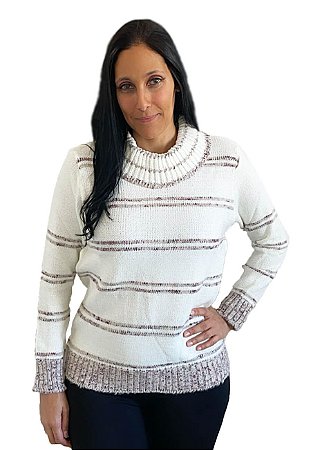 blusa de lã gola boba