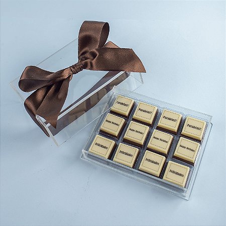 Caixa  Acrílico Parabéns