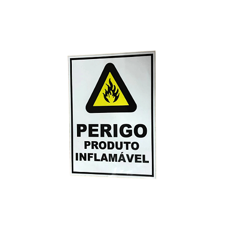 Adesivo Perigo Produto Inflamável