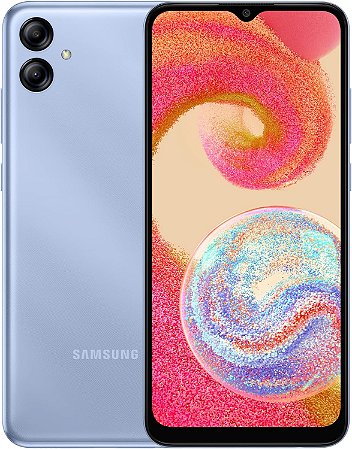 Samsung Galaxy A04e 64GB 4G Wi-Fi Tela 6.5'' Dual Chip 3GB RAM Câmera Dupla + Selfie 5MP com modo Retrato Bateria de 5000mAh - Azul