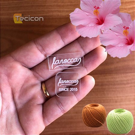 Kit 150 Etiquetas em Acrílico Personalizadas (Até 3x6cm)