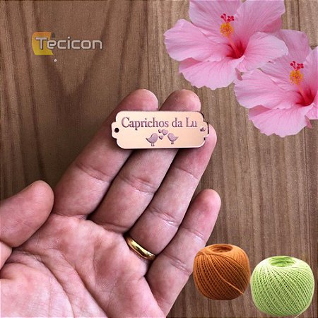 Kit 500 Etiquetas em Acrílico Personalizadas (Até 3x6cm)