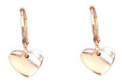 Brinco Infantil Mini Argola C/ Coraçao Semijoia Antialérgico