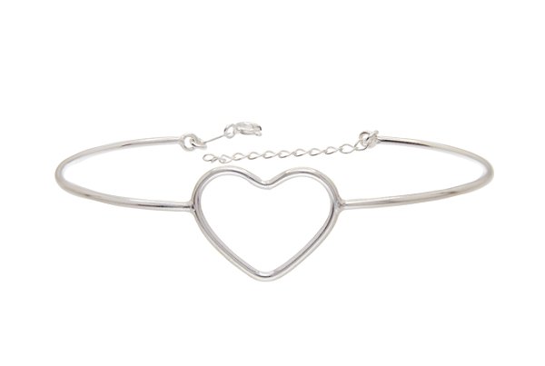 Pulseira coração ajustável