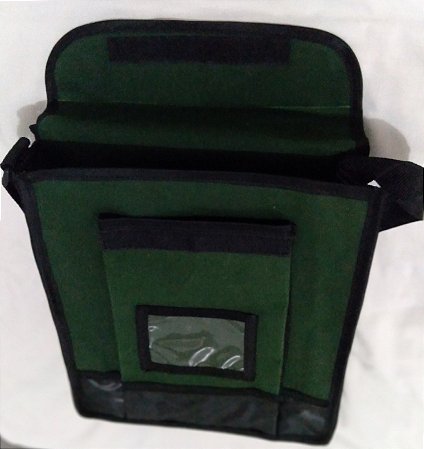 Bolsa em lona com 2 compartimento, fechamento em velcro