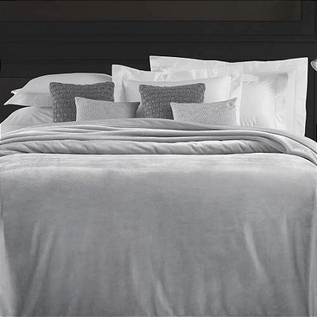 Cobertor Queen Trussardi 100% Microfibra Aveludado Piemontesi Platino