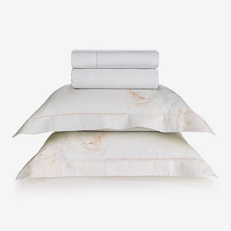 Jogo de Cama King Trussardi 300 Fios Cetim 100% Algodão Egípcio Villa Lina
