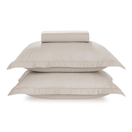 Jogo de Cama 3 Peças Karsten 180 Fios Royal Bege Queen
