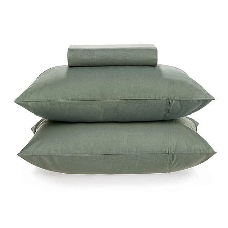 Jogo de Cama 3 Peças Karsten 180 Fios Royal Verde King