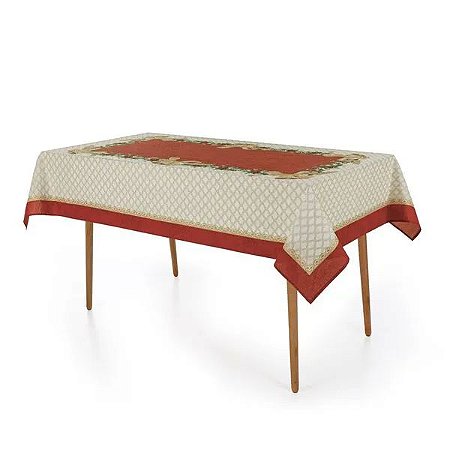 Toalha de Mesa Retangular  Sinos de Natal 1,40x2,50m- Karsten