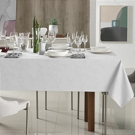 Toalha de mesa Veríssimo Branca 1,60m X 2.20m - Karsten