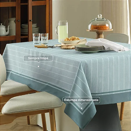 Toalha de Mesa Quadrada Areta  1,60x1,60m 4 lugares-Karsten