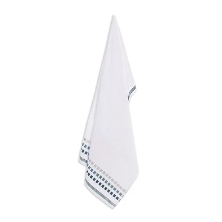Toalha de Rosto Karsten Calera Branco/ Turquesa- Karsten