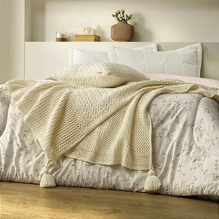 Peseira de Tricot 100% Acrílico Campelo Natural- Karsten