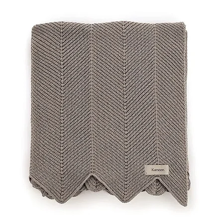 Manta Decorativa de Tricot Marlin Névoa