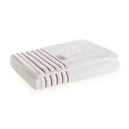 Toalha Banhão Palladio Branco/Marsala- Trussardi