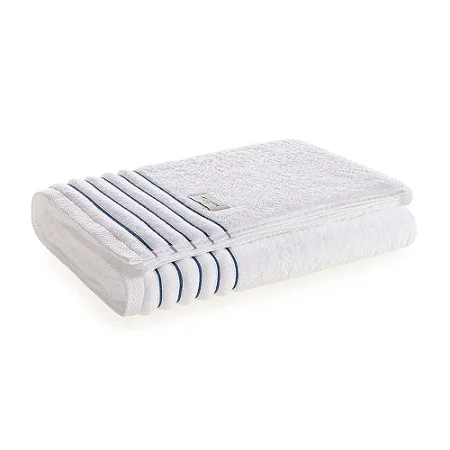 Toalha de Rosto Palladio Branco/Adriático- Trussardi