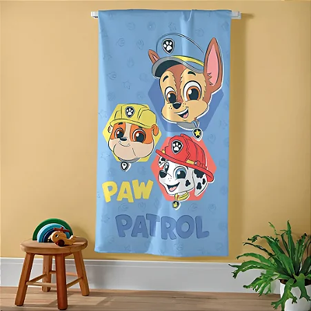 Toalha De Banho Felpuda Infantil Patrulha Canina 16 70x115cm