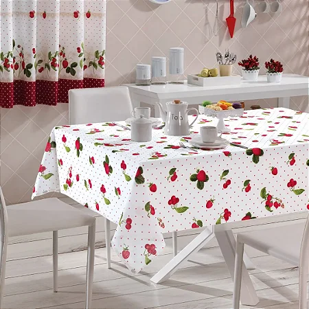 Toalha de Mesa Retangular Döhler Clean Iolanda 6 Lugares