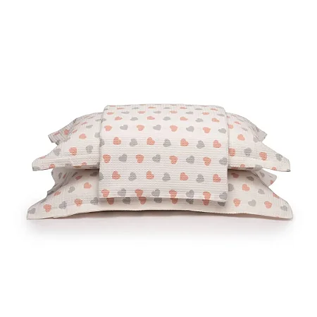 Kit Colcha Queen Döhler Piquet Venus C Corações