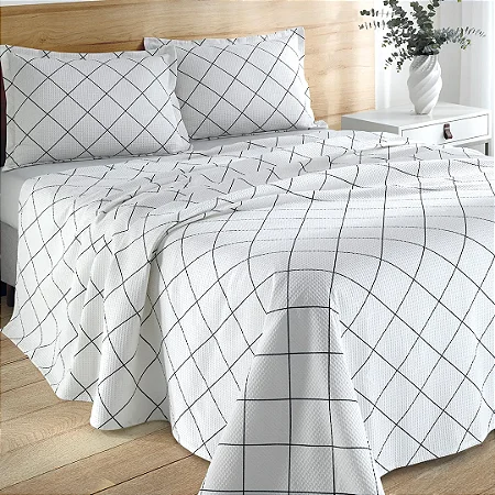 Kit Colcha Casal Döhler Piquet Orion 3 peças