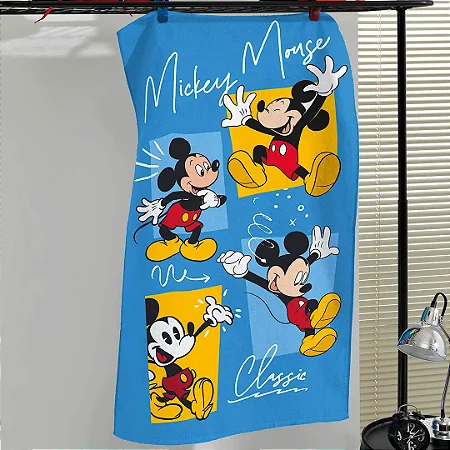 Toalha de Banho Infantil Döhler Mickey Azul