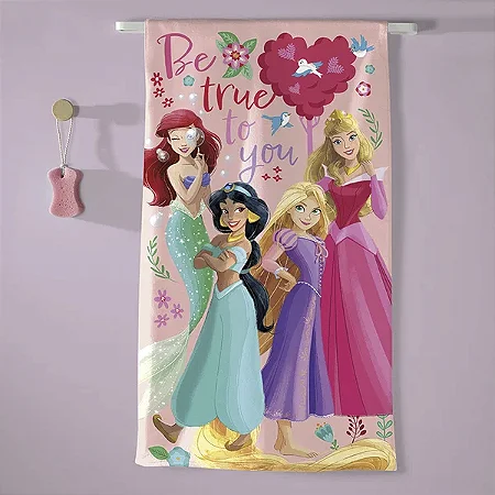 Toalha de Praia Aveludada Infantil Döhler  Princesas 01