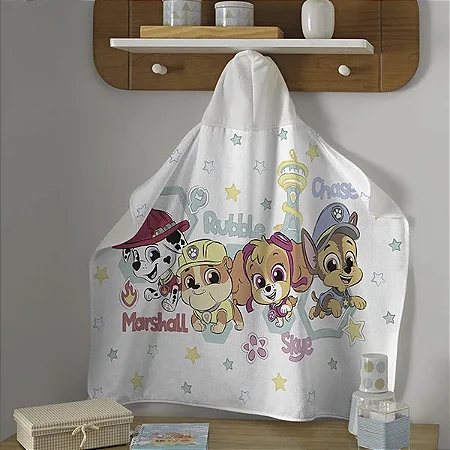 Toalha de Banho com Capuz  Döhler  Patrulha Canina 14
