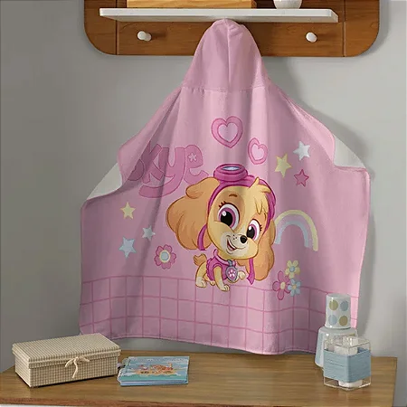 Toalha de Banho com Capuz  Döhler  Patrulha Canina 17