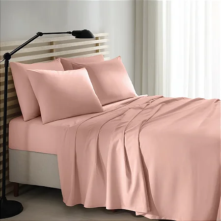 Jogo de Cama Queen Döhler Priori 130 fios Salmão  4 peças