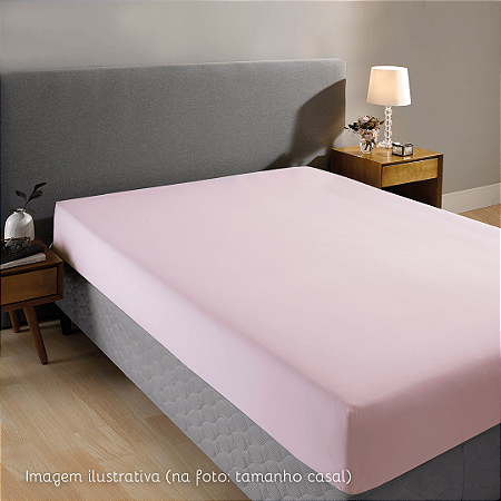 Lençol com Elástico Queen Döhler 130 fios Lavanda