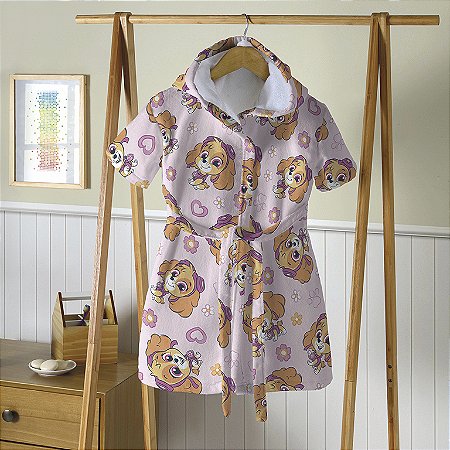 Roupão Infantil Com Capuz 2 Anos+ Dohler Patrulha Canina 09