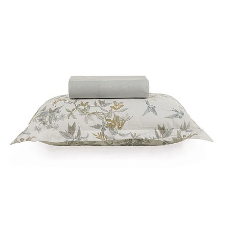 Lençol Solteiro com Elástico e Fronha 200 Fios  Alanis- Karsten