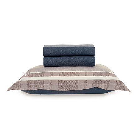 Jogo de Cama Solteiro 200 Fios 100% Algodão Vitor-Karsten