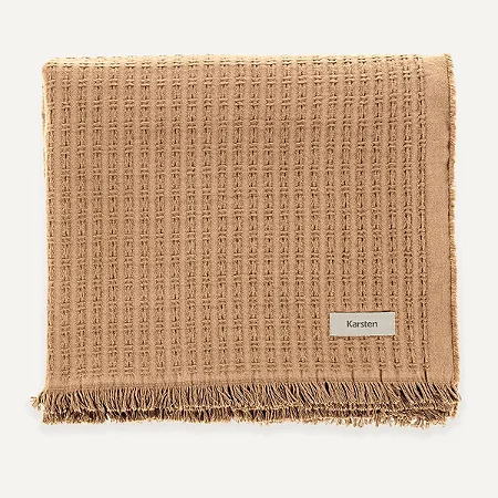 Manta Decorativa 100% Algodão Atlanta Pêssego-Karsten