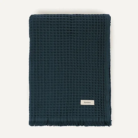 Manta Decorativa 100% Algodão Denver Petróleo-Karsten