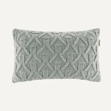 Almofada Decorativa de Tricô 30cmx50cm Roman Névoa-Karsten