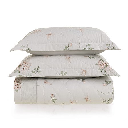 Colcha Queen com 2 Porta-travesseiros 300 Fios Felícia- Karsten