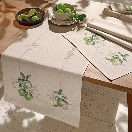 Trilho e Caminho de Mesa Döhler Limone 45x160cm