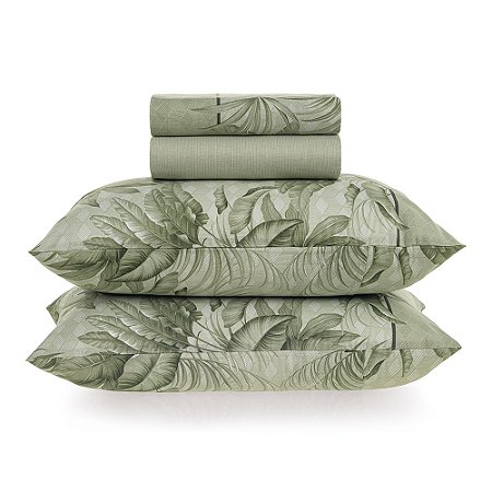 Jogo de Cama 4 Peças  100% algodão Cascais  Casal Karsten