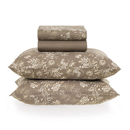 Jogo de Cama 4 Peças  100% algodão Dione King Karsten