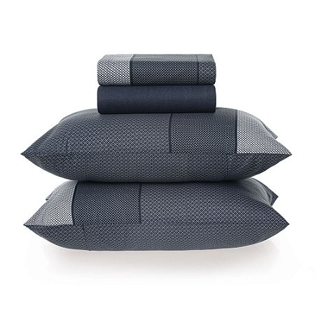 Jogo de Cama 4 Peças  100% algodão Castelo King Karsten