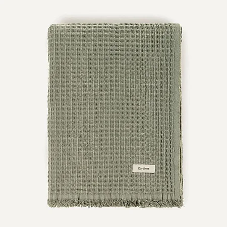 Manta Decorativa 100% Algodão Denver Pistache- Karsten