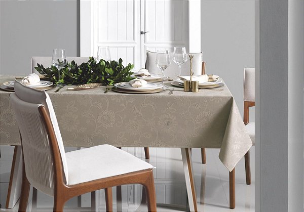 Toalha de Mesa Sienna Cor Natural 2,20x 2,20