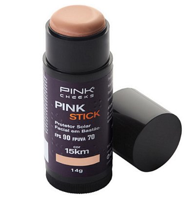 Protetor Solar Facial Pink Stick Fps 90 Cor 15km - Pink Cheeks