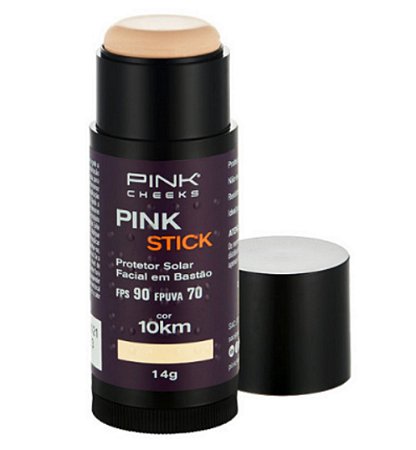 Protetor Solar Facial Pink Stick Fps 90 Cor 10km - Pink Cheeks